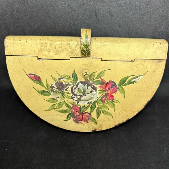 Vintage 1970s Toleware Crumb Tray Silent Butler Not Cleaned Afraid to Mess up‎ - Picture 12 of 14